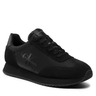 Sneakersy damskie - Calvin Klein Jeans Sneakersy Retro Runner 1 YM0YM00385 Triple Black 0GL - grafika 1