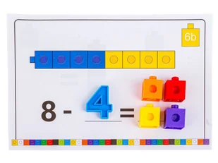Klocki, Układanka + Karty Gra Logiczna, Nauka Liczenia I Matematyki, - Gry planszowe - miniaturka - grafika 10