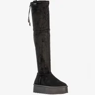 Kozaki damskie - Kozaki Damskie BIG STAR Długie Buty Zimowe Za Kolano Czarne SS274264 Czarny 41 - miniaturka - grafika 1
