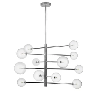 Lampa wisząca do salonu SOLA chrom 75 cm ST-5020-12 - Step Into Design - Lampy sufitowe - miniaturka - grafika 1