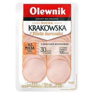 Olewnik - Krakowska Kiełbasa Sucha z filetem z kurczaka - Kiełbasa i wędliny - miniaturka - grafika 1