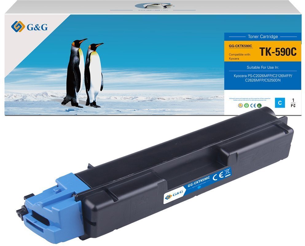 Toner G&G kompatybilny toner z Kyocera TK590C, NT-CKTK590C, cyan, 5000s