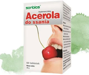 ACEROLA 500mg do ssania- naturalna witamina C. SANBIOS 60 sztuk - Suplementy naturalne - miniaturka - grafika 1