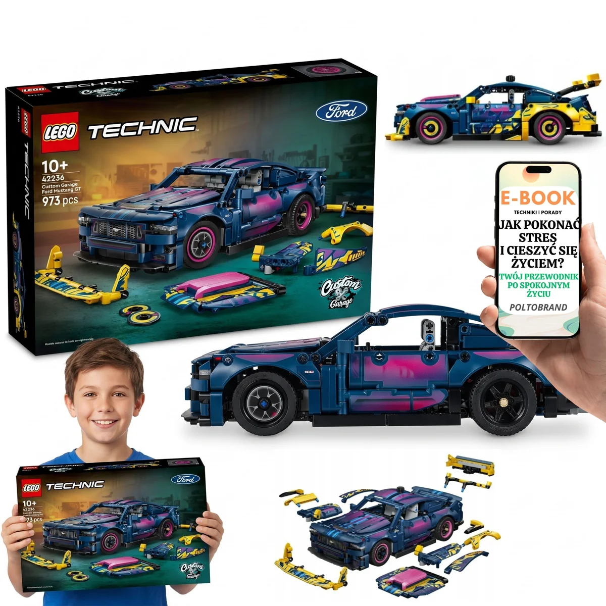 LEGO PREZENT DLA CHŁOPCA 42236 Technic Ford Mustang GT • tuning i zawieszenie