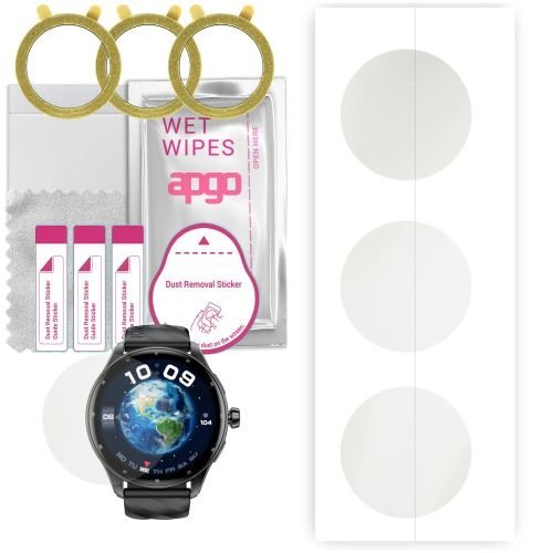 3x folia ochronna hydrożelowa MATOWA do Kumi GW5 Pro - apgo Smartwatch Hydrogel MATTE Protection Ochrona na ekran smartwatcha