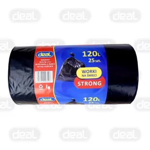 Worki na śmieci 120L czarne strong LD 25szt - Worki na śmieci - miniaturka - grafika 1
