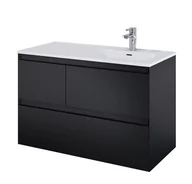 Szafki łazienkowe - Elita SPLIT Szafka podumywalkowa 100 3S L BLACK MATT 168159 - miniaturka - grafika 1