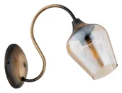 Lampy ścienne - Kinkiet z kloszem, patyna-bursztyn O3560 K1 PAT z serii JULIA PAT - miniaturka - grafika 1