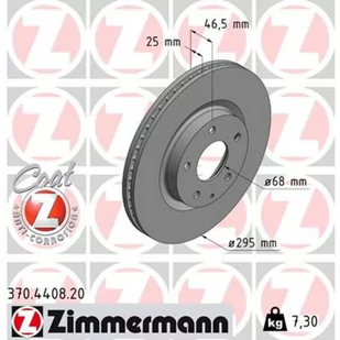 Tarcza hamulcowa ZIMMERMANN 370.4408.20 - Tarcze hamulcowe - miniaturka - grafika 1