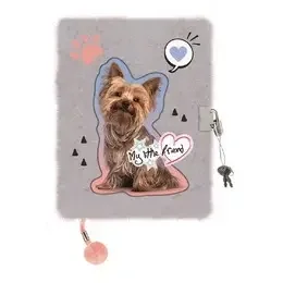 Pamiętnik A5 Włochacz z kłódką My Little Friend Grey York 96 k. - ST-Majewski - Notesy i bloczki - miniaturka - grafika 1
