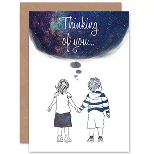 Wee Blue Coo Kartka powitanie przyjaciół dzieci myślenie galaktyczny prezent - Kartki okolicznościowe i zaproszenia - miniaturka - grafika 1
