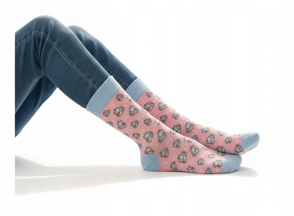 SKARPETKI BAWEŁNIANE WŁOSKIE W PUDEŁKU ROZ. 36-41 SKARPETY W JEDNOROŻCE