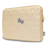 Etui i futerały do telefonów - Hello Kitty Sleeve HKCSZPEKHBPD 14" złoty/gold Zip PU Quilted Bows - miniaturka - grafika 1