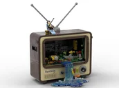 Klocki - Original-Retro Series Construction Set Vintage Television 19 cm - miniaturka - grafika 1