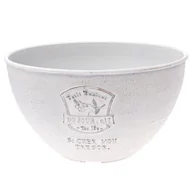 Donice - Dakls Osłonka plastikowa Misa 14 x 25 x25 cm (biała z przetarciami) - miniaturka - grafika 1