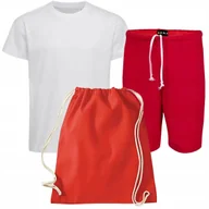 Plecaki worki - ZESTAW Koszulka Spodenki Workoplecak Czerwony na WF - 128cm - miniaturka - grafika 1