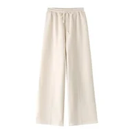 Spodnie sportowe damskie - Eleganckie damskie spodnie dresowe - Beżowy S - miniaturka - grafika 1