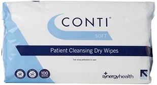 Synergy Healthcare CSW110 Conti miękka ściereczka sucha, rozmiar 30 cm x 35 cm (opakowanie 100 szt.) - Higiena osób starszych i niepełnosprawnych - miniaturka - grafika 1