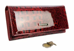 Portfel Damski Skórzany LORENTI Długi Suwak MAX Wewnątrz Skóra Naturalna Lakierowana GD27-RFID-14 9771 CZERWONY LAKIEROWANY - Portfele Portfel Damski Skórzany LORENTI Długi Suwak MAX Wewnątrz Skóra Naturalna Lakierowana GD27-RFID-14 9771 CZERWONY LAKIEROWANY - Portfele - miniaturka - grafika 1