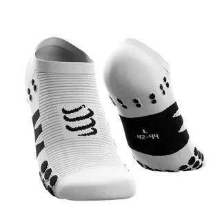 COMPRESSPORT Skarpetki do biegania krótkie NO SHOW SOCKS white/black - Skarpetki sportowe męskie - miniaturka - grafika 1
