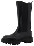 Kozaki damskie - Tom Tailor Damskie 8490140012 modne kozaki, czarne, 42 EU, czarny, 42 - miniaturka - grafika 1