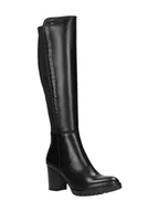 Kozaki damskie - Wojas Skórzane kozaki zimowe w kolorze czarnym - miniaturka - grafika 1