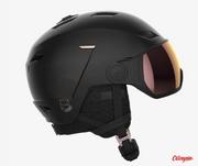 Kaski narciarskie - Kask narciarski Salomon ICON LT VISOR SIGMA BLACK/PINK 2022/2023 - miniaturka - grafika 1