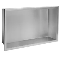 Półki łazienkowe - Rea PÓŁKA WNĘKOWA ŁAZIENKOWA 30x45 stal szczotkowana - miniaturka - grafika 1