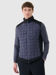 Męski bezrękawnik trekkingowy Primaloft Black 4F 4FWSS25TVJAM177 - granatowy - Kurtki i kamizelki sportowe męskie - miniaturka - grafika 1