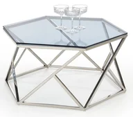 Ławy i stoliki kawowe - Ława szklana CRISTINA dymiony / chrom - miniaturka - grafika 1