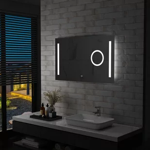 vidaXL Lustro łazienkowe z LED i czujnikiem dotykowym, 100x60 cm - Lustra - miniaturka - grafika 1