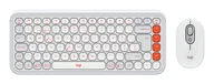 Zestawy myszka + klawiatura - Logitech POP Icon Combo klawiatura Dołączona myszka Uniwersalne Bluetooth QWERTZ Swiss Pomarańczowy, Biały - miniaturka - grafika 1