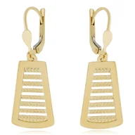 Kolczyki - Złote kolczyki diamentowane na biglu pr. 585 - miniaturka - grafika 1