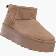 Śniegowce damskie - Śniegowce Damskie Buty Na Platformie Ocieplane Zimowe Beżowe Potocki 25-16322BG Beżowy 41 - miniaturka - grafika 1