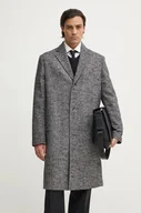 Płaszcze męskie - Calvin Klein płaszcz z domieszką wełny kolor szary przejściowy K10K113275 - miniaturka - grafika 1