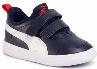 Buty dla dziewczynek - Buty Dziecięce Puma Court Flex 371544-01 Rzepy 20 - grafika 1