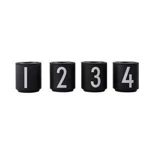 Porcelanowe świeczniki zestaw 4 szt. Mini – Design Letters - Świeczniki - miniaturka - grafika 1
