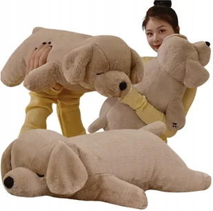 MASKOTKA Z KOCEM PODUSZKA DUŻY PLUSZAK PIESEK 3W1 50 CM DUŻA PRZYTULANKA - Maskotki i pluszaki - miniaturka - grafika 1