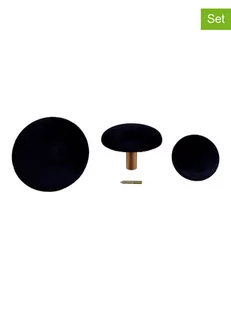 House Nordic 3-częściowy zestaw gałek meblowych w kolorze złoto-czarnym - Gadżety do domu - miniaturka - grafika 1