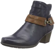 Kozaki damskie - Softline 25364 damskie kozaki z krótką cholewką, niebieski - Niebieski niebieski niebieski granatowy 805-40 EU - miniaturka - grafika 1