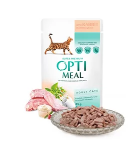 Pet SWISS NUTRICTION SWISS NUTRICTION OPTIMEAL saszetka 85g KRÓLIK W SOSIE - Mokra karma dla kotów - miniaturka - grafika 1