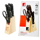 Noże kuchenne - IO Bergner Komplet Noży 6 szt - miniaturka - grafika 1