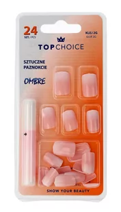 Top Choice Sztuczne paznokcie ombre proste - 24szt - Sztuczne paznokcie i akcesoria - miniaturka - grafika 1