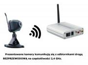 Minikamery i aparaty szpiegowskie - Mikro-Kamera Bezprzewodowa + 4-kanałowy Odbiornik do 300m. - miniaturka - grafika 1