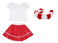 Dresy i komplety dla dziewczynek - ZESTAW NARODOWY BIAŁO-CZERWONY 134-140 3el - miniaturka - grafika 1