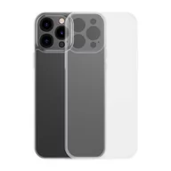 Etui i futerały do telefonów - Baseus Frosted Glass Case etui pokrowiec do iPhone 13 Pro sztywna obudowa z żelową ramką przezroczysty (ARWS000702) - miniaturka - grafika 1