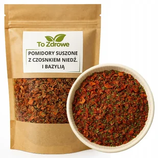 POMIDORY SUSZONE Z BAZYLIĄ I CZOSNKIEM NIEDŹWIEDZIM 1kg aromat To Zdrowe - Przyprawy i zioła sypkie - miniaturka - grafika 1
