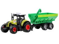 Samochody i pojazdy dla dzieci - TRAKTOR ZESTAW PRZYCZEPA DLA FARMERA 3SZT - miniaturka - grafika 1