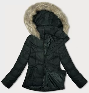 Krótka pikowana damska kurtka zimowa J Style army (5M3153-136) - J STYLE - Kurtki damskie - miniaturka - grafika 1