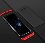 Etui i futerały do telefonów - 360° Full Cover 3in1 Slim Case etui ochronne na telefon komórkowy etui ochronne na telefon komórkowy iPhone XS MAX w kolorze czarno-czerwonym - miniaturka - grafika 1